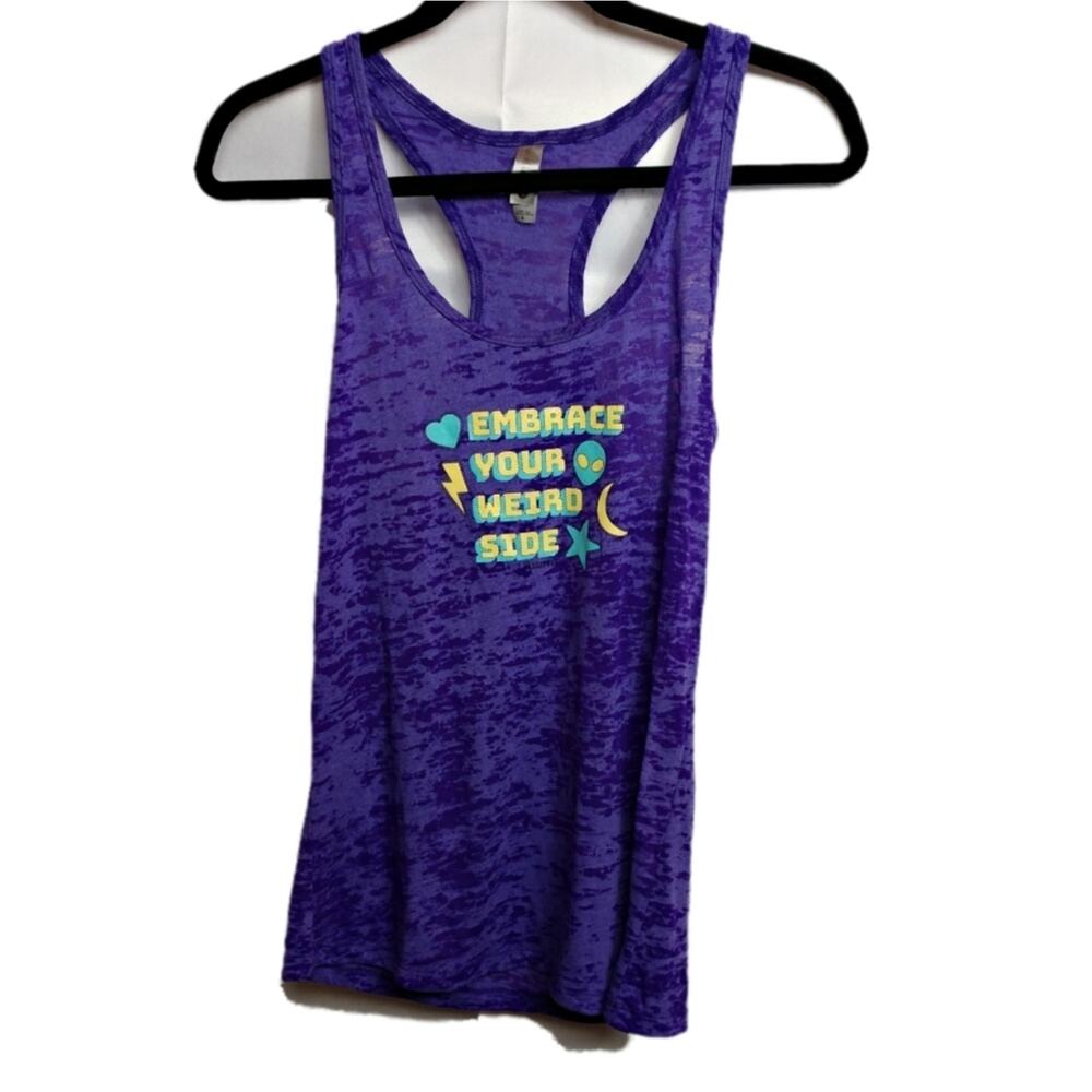 "Embrace Your Weird Side" Maroon Tank size Large